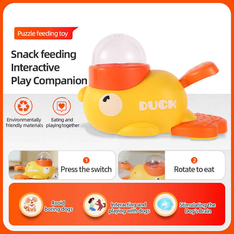Interactive Dog Puzzle Feeder – Cute Duck Design