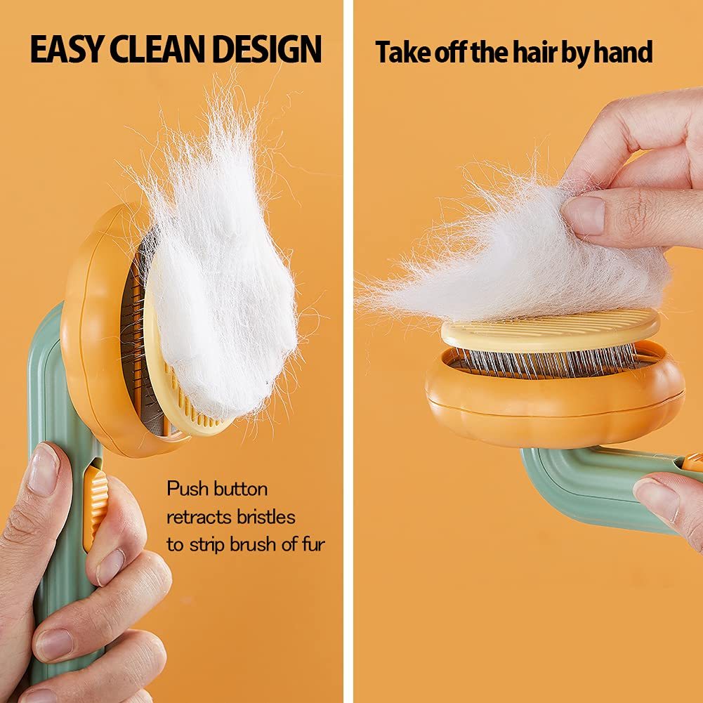 Pumpkin Slicker Brush – Self-Cleaning & Gentle