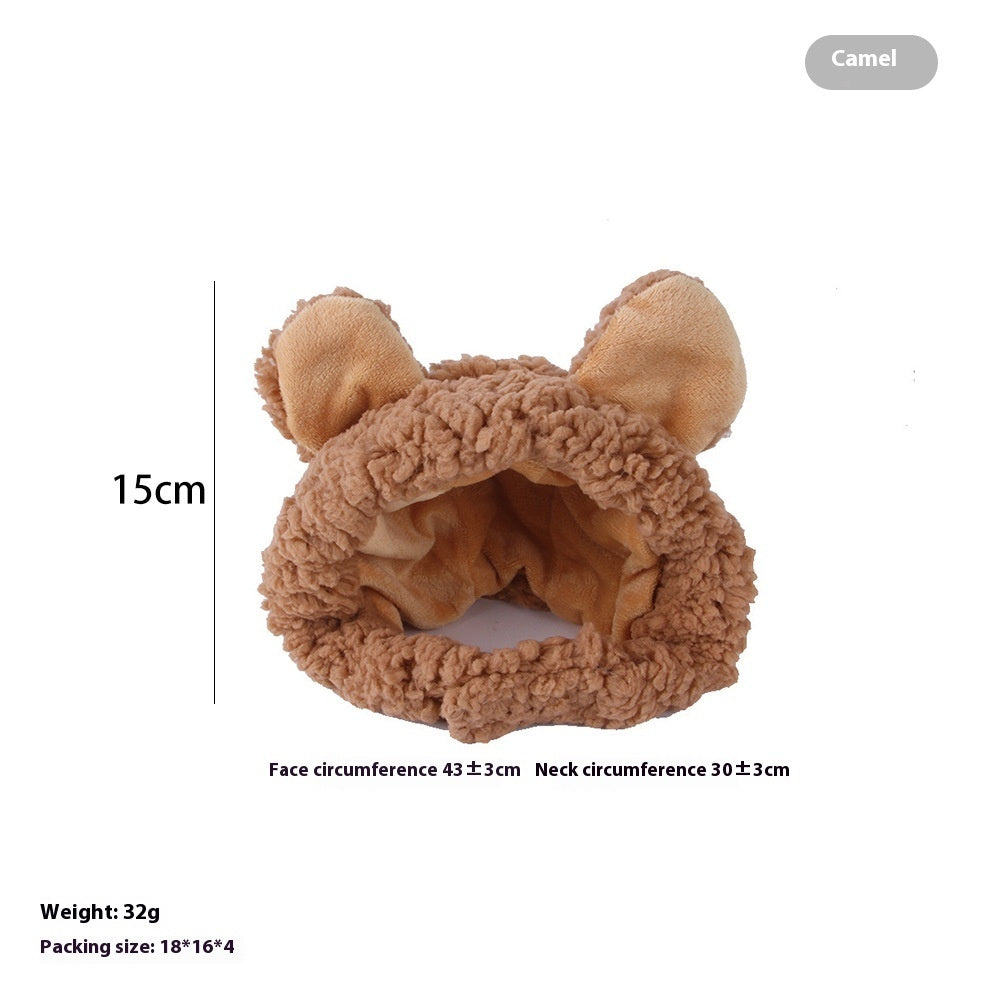 Pet Headgear Cute Dog Teddy Dress Up SUNFLOWER Cat Headdress Wig Cat Headgear Hat