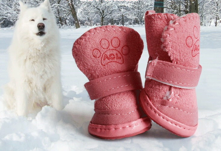 Pet Shoes Lambskin Snow Shoes Cotton Shoes