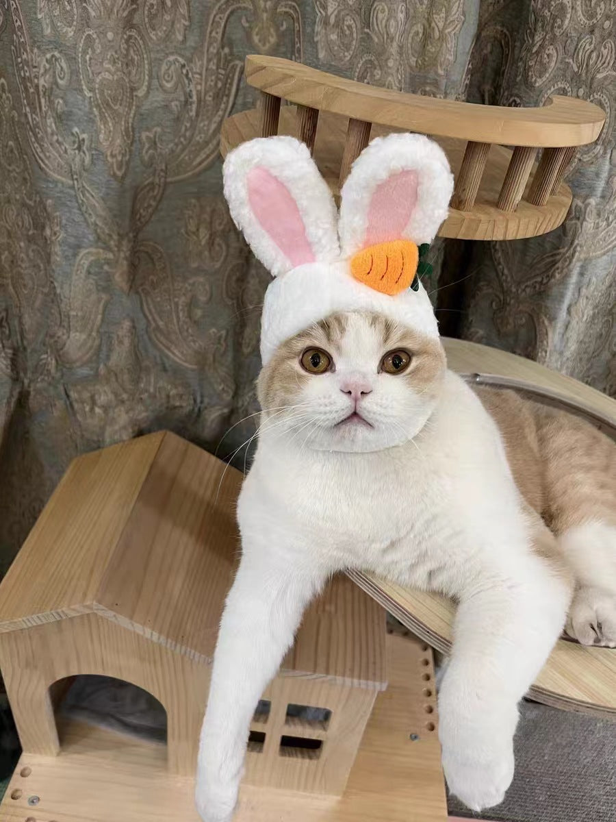 Pet Headgear Cute Dog Teddy Dress Up SUNFLOWER Cat Headdress Wig Cat Headgear Hat