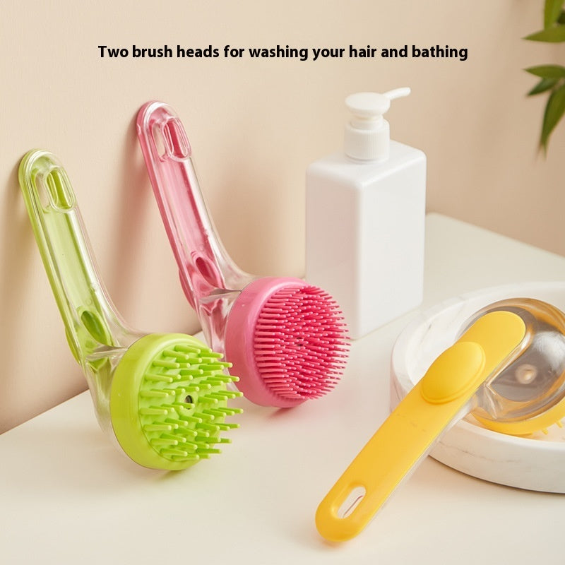Pet Bath & Grooming Brush – Long Handle