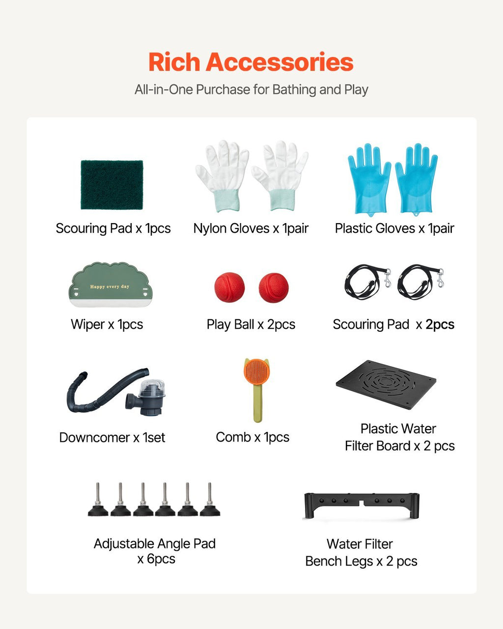 62 Inch Dog Grooming Bath Tub Stainless Steel W Stairs Water Filter