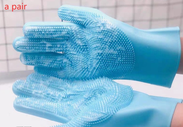 Silicone Pet Grooming Glove – Brush & Massage