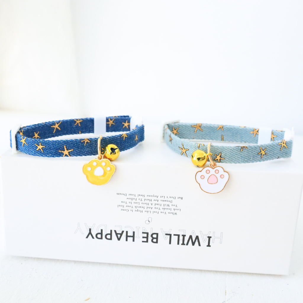 Cute Pet Collar with Safety Buckle & Bell