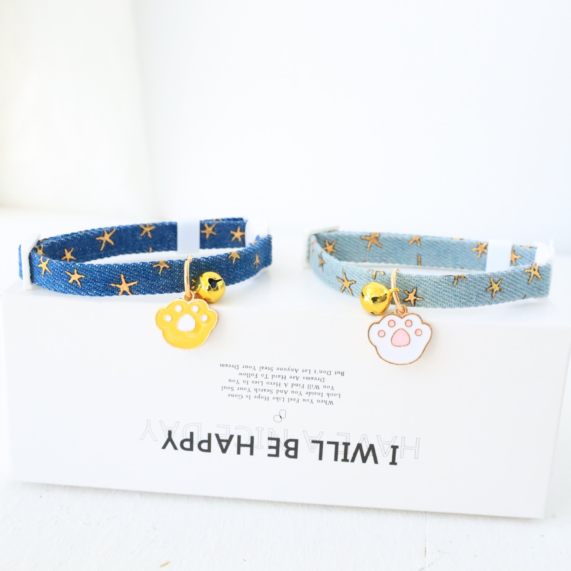 Cute Pet Collar with Safety Buckle & Bell
