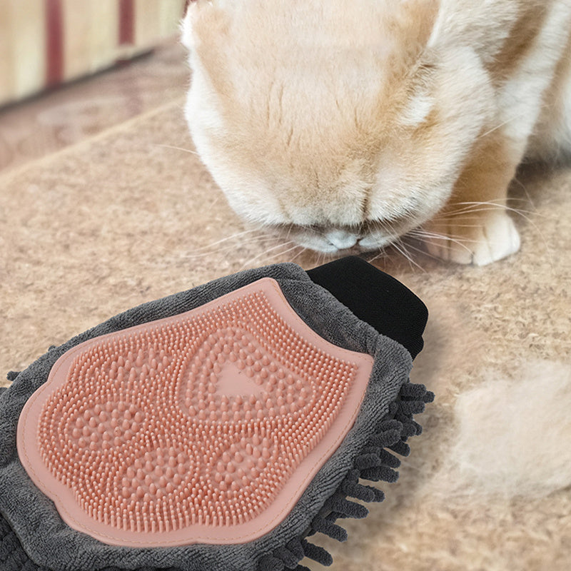 2-in-1 Pet Bathing & Grooming Glove
